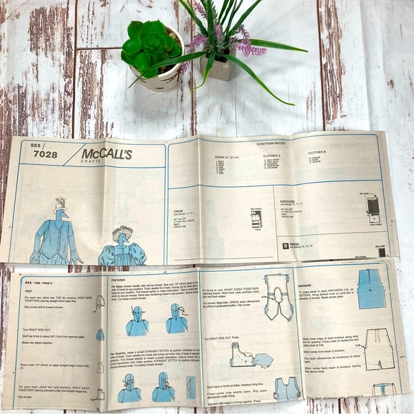 McCall’s #7028 AS THE CROW FLIES Craft Patterns Vintage 1994 - Picture 6 of 11